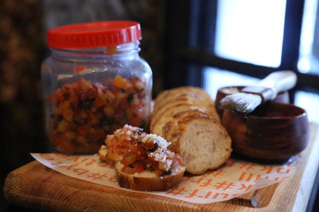 Foot-Long Bruschetta at Social.