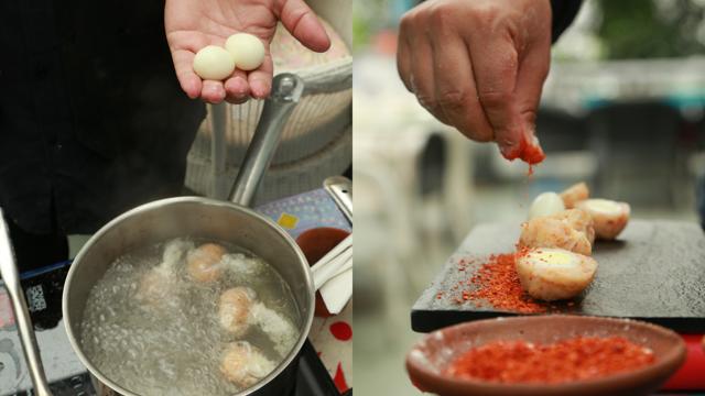 The prawn potlis are to be boiled and then cut in half before serving. (Amal KS/HT Photo) The prawn potlis are to be boiled and then cut in half before serving. (Amal KS/HT Photo)