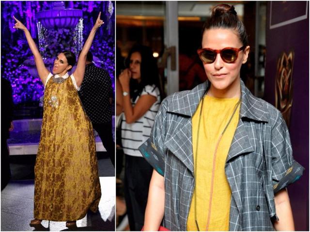 Actress Neha Dhupia walked the ramp on Wednesday, and attended one of shows on Thursday. (Instagram) Actress Neha Dhupia walked the ramp on Wednesday, and attended one of shows on Thursday. (Instagram)