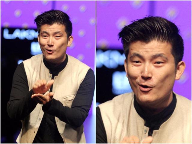 Actor Meiyang Chang displays the creation of fashion designer Shivangi Sahni on Wednesday. (Instagram) Actor Meiyang Chang displays the creation of fashion designer Shivangi Sahni on Wednesday. (Instagram)