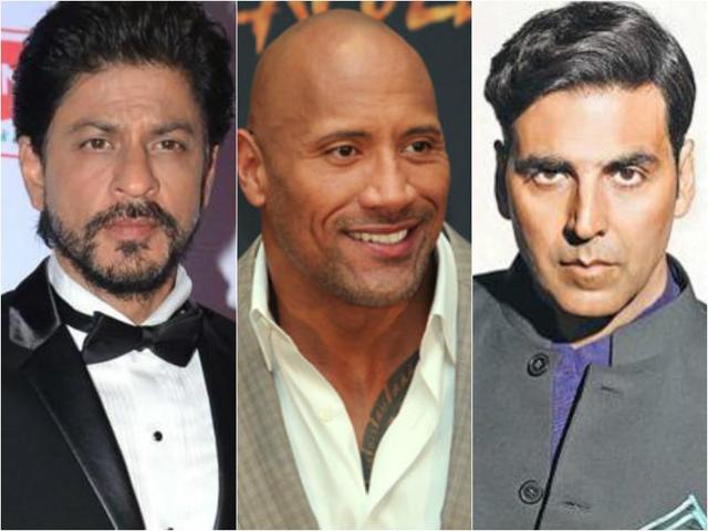 Dwayne Johnson topped the Forbes list of highest paid actors in the world while Shah Rukh Khan and Akshay Kumar stood eighth and tenth respectively. Dwayne Johnson topped the Forbes list of highest paid actors in the world while Shah Rukh Khan and Akshay Kumar stood eighth and tenth respectively.
