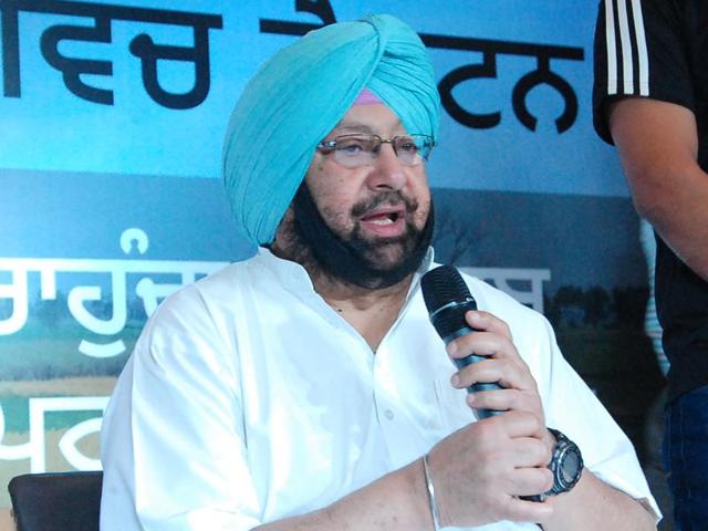 Punjab Congress chief Captain Amarinder Singh(HT Photo)