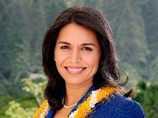 The 35-year-old Democratic representative Tulsi Gabbard (in picture) is seeking a third term from Hawaii (Twitter) The 35-year-old Democratic representative Tulsi Gabbard (in picture) is seeking a third term from Hawaii (Twitter)