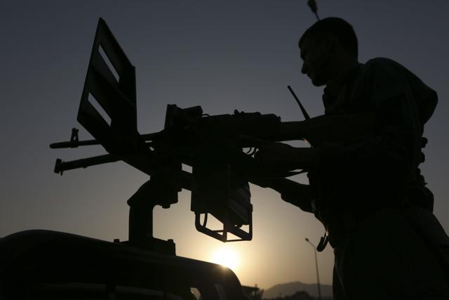 An Afghan security force stands guard after an attack on the American University of Afghanistan in Kabul (AP) An Afghan security force stands guard after an attack on the American University of Afghanistan in Kabul (AP)