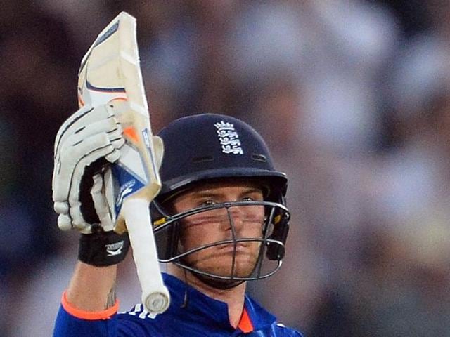 Jason Roy’s 65 took England past the required score before the third rain interruption resulted in the implementation of the Duckworth/Lewis method. (AFP) Jason Roy’s 65 took England past the required score before the third rain interruption resulted in the implementation of the Duckworth/Lewis method. (AFP)
