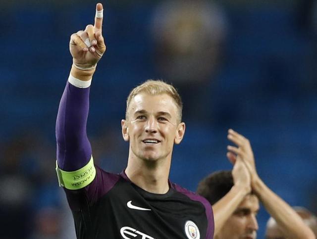 It was an emotional night for Hart, who made his last start for City after losing his regular place under new coach Pep Guardiola. (REUTERS) It was an emotional night for Hart, who made his last start for City after losing his regular place under new coach Pep Guardiola. (REUTERS)