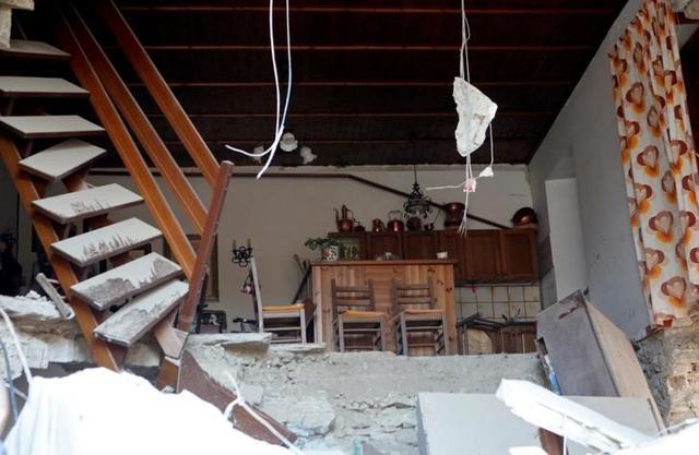 The interior of a house is seen after an earthquake in Amatrice. (Reuters Photo)
