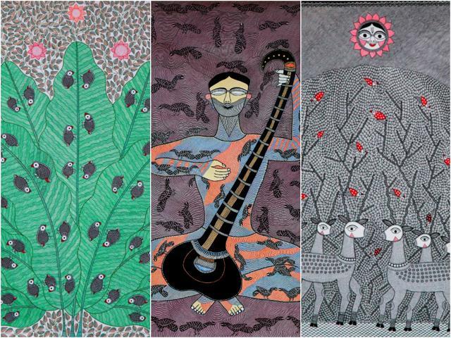 Mithila-Madhubani paintings are highly decorative, giving artists a chance to experiment with patterns and styles.