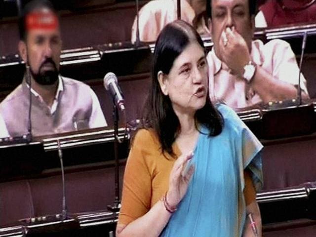 Women and child development minister Maneka Gandhi speaks in the Rajya Sabha in New Delhi. (PTI) Women and child development minister Maneka Gandhi speaks in the Rajya Sabha in New Delhi. (PTI)