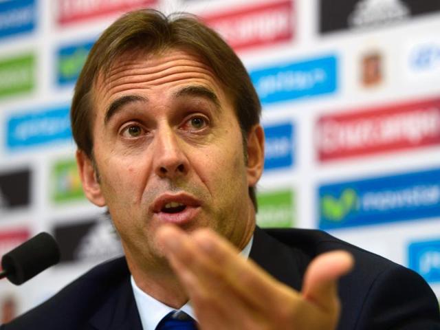 Spain's coach Julen Lopetegui looks on during a press conference in Las Rozas Football City. (AFP Photo) Spain's coach Julen Lopetegui looks on during a press conference in Las Rozas Football City. (AFP Photo)