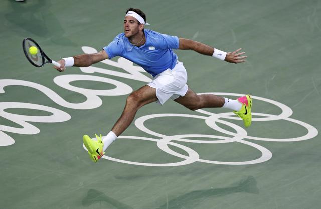 Juan Martin del Potro, of Argentina, returns during his victory over Rafael Nadal. (AP Photo) Juan Martin del Potro, of Argentina, returns during his victory over Rafael Nadal. (AP Photo)