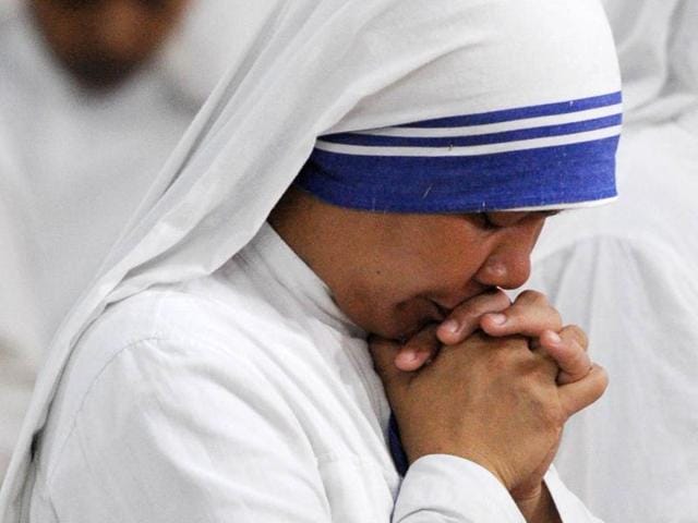 The birth anniversary became all the more special coming just ahead of her canonisation by the Vatican on September 4. (Subhankar Chakraborty/HT PHOTO)