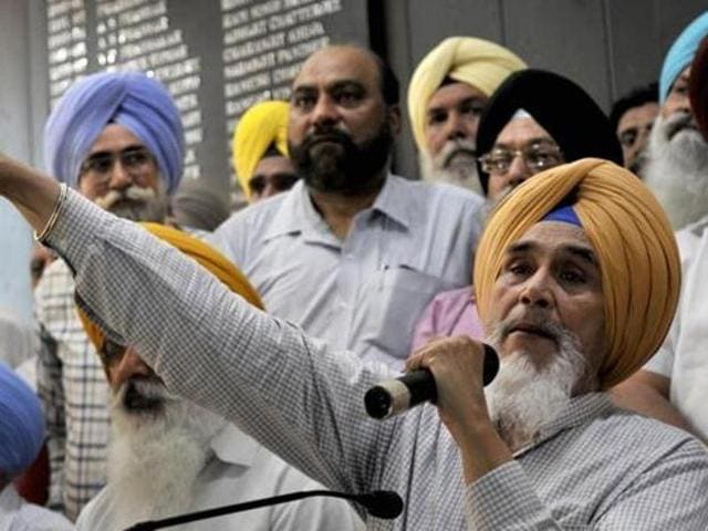 Sucha Singh Chhotepur interacting with the media in Chandigarh on Friday.(HT File Photo)