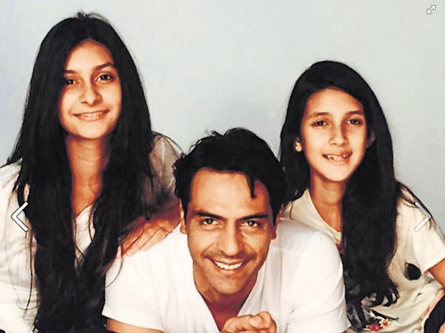 Actor Arjun Rampal posted this picture on FB with his daughters Myra and Mahikaa and wrote: “ ... They were sent to rescue me....”