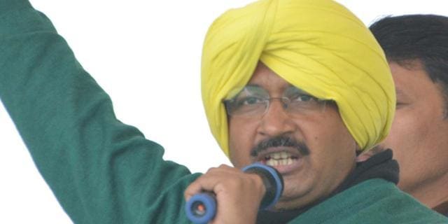 Delhi CM Arvind Kejriwal addressing a public rally on the occasion of Maghi Mela at Muktsar on January 14, 2016. (HT File Photo)