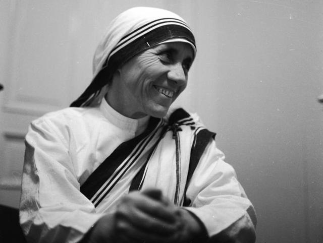 Mother Teresa (1910 - 1997), seen in her hospital around the time she was awarded the Templeton Prize for Progress. The founder of the Missionaries of Charity will be canonised at the Vatican on September 4.(Mark Edwards/Keystone Features/Getty Images)