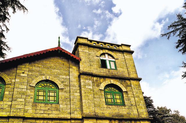 Landscape view of the facade of the Landour church with its Greeko Roman architecture style. (Getty Images/iStockphoto)