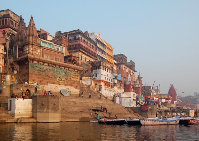 The ghat in Varanasi where Satyajit Ray had shot for the film Jai Baba Felunath. The ghat in Varanasi where Satyajit Ray had shot for the film Jai Baba Felunath.