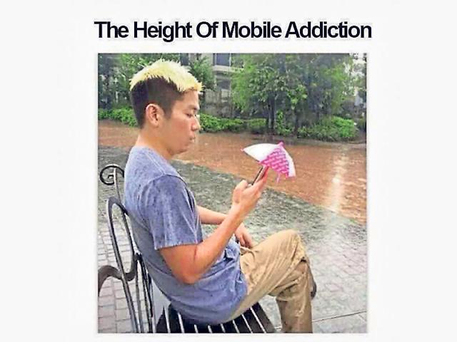 Being addicted to phones is a universal phenomenon. Being addicted to phones is a universal phenomenon.