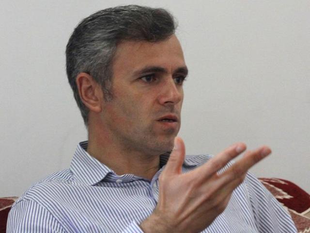 Omar Abdullah had earlier criticised PM narendra Modi for not making mention of the Kashmir situation in his radio addresses.(HT File Photo) Omar Abdullah had earlier criticised PM narendra Modi for not making mention of the Kashmir situation in his radio addresses.(HT File Photo)