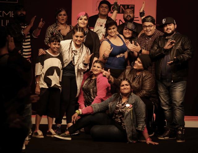 Stylist, designer Shilpa Chavan with the models for aLL at Lakme Fashion Week Stylist, designer Shilpa Chavan with the models for aLL at Lakme Fashion Week