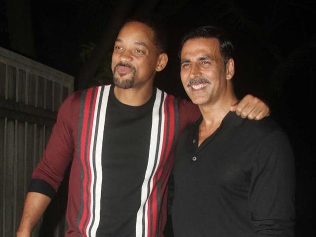 Akshay hosted a party to celebrate the success of Rustom and Will Smith was the special surprise. (Yogen Shah)