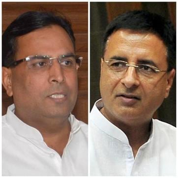 Capt Abhimanyu (L) and Randeep Surjewala (R) (HT File Photos) Capt Abhimanyu (L) and Randeep Surjewala (R) (HT File Photos)