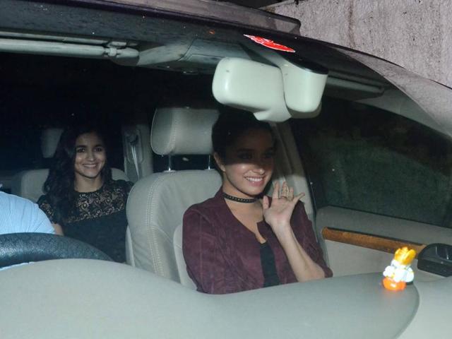 Alia Bhatt and Shraddha Kapoor were also spotted at Akshay’s Rustom success bash. (yOGEN sHAH)