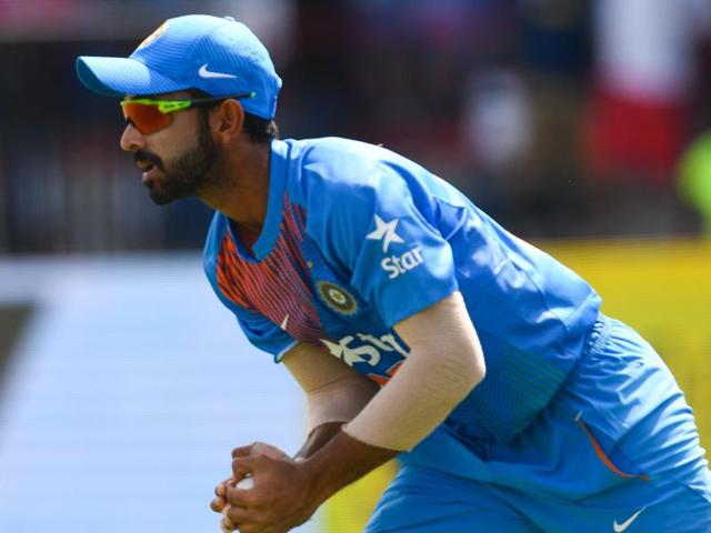 Ajinkya Rahane of India takes the catch to dismiss Johnson Charles of West Indies. (AFP Photo) Ajinkya Rahane of India takes the catch to dismiss Johnson Charles of West Indies. (AFP Photo)
