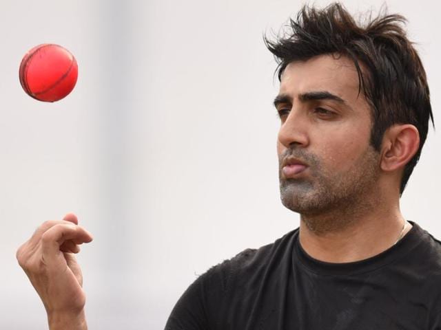 India Blue Captain Gautam Gambhir during the Practice session at Saheed Vijay PathikSports Complex.(Virendra Singh Gosain/HT PHOTO) India Blue Captain Gautam Gambhir during the Practice session at Saheed Vijay PathikSports Complex.(Virendra Singh Gosain/HT PHOTO)