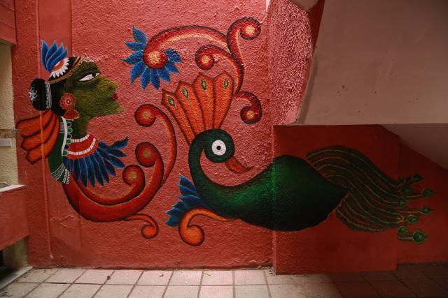 Some walls that required shading had to be hand painted. (AMAL KS/HT)