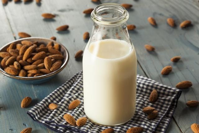 Organic white almond milk in a jug (Getty Images/iStockphoto)