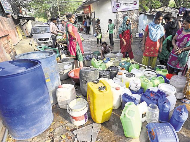 NCurrently, slum clusters and unauthorised colonies only get a common connection, not individual ones. Illegal tapping in the pipeline is common in many areas.(Hindustan Times)