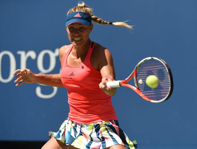 Angelique Kerber of Germany against Polona Hercog of Slovenia during their 2016 US Open. (AFP Photo) Angelique Kerber of Germany against Polona Hercog of Slovenia during their 2016 US Open. (AFP Photo)