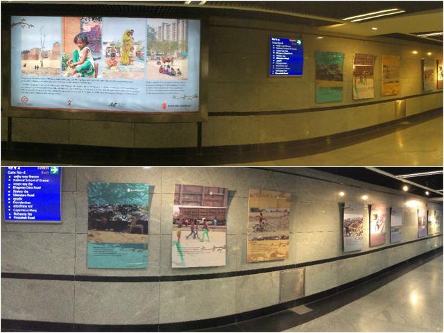 The exhibition has been put up at the Mandi House metro station.