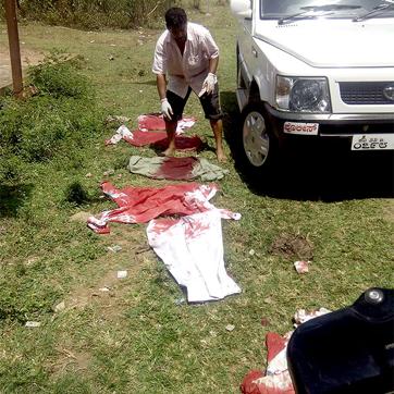 The blood-soaked clothes of Professor Kalburgi. (HT File Photo) The blood-soaked clothes of Professor Kalburgi. (HT File Photo)