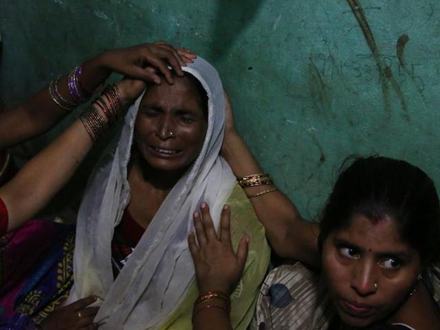 Gajrani Devi (left), Karan’s mother, at her residence in Harola village in Noida sector 5. (Salman Ali/HT Photo) Gajrani Devi (left), Karan’s mother, at her residence in Harola village in Noida sector 5. (Salman Ali/HT Photo)