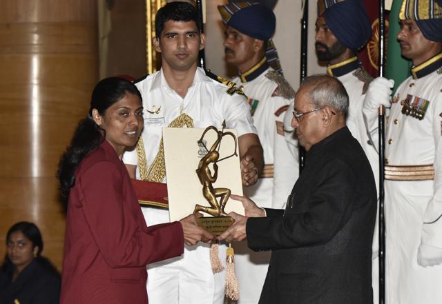 Over the weekend when the best in the world were back in competition, Lalita Babar was in New Delhi to receive the Arjuna Award. (Vipin Kumar/HT PHOTO) Over the weekend when the best in the world were back in competition, Lalita Babar was in New Delhi to receive the Arjuna Award. (Vipin Kumar/HT PHOTO)