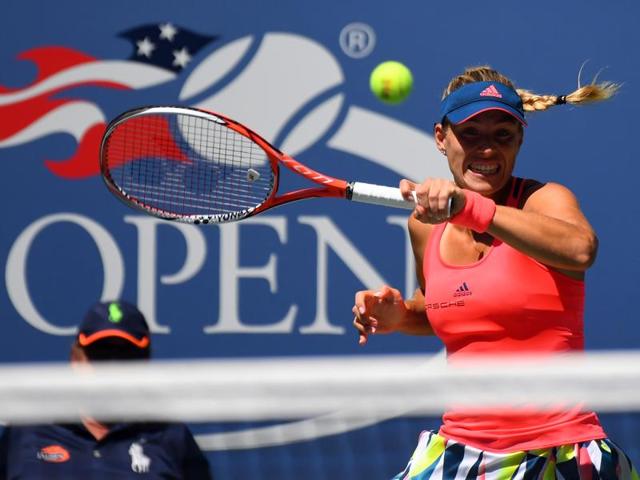 Angelique Kerber of Germany hits to Polona Hercog of Slovenia. (USA Today Sports) 