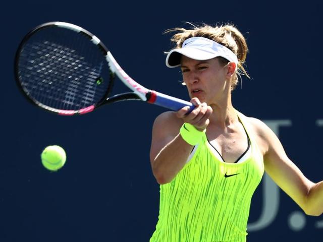 Last year, Bouchard exited the tournament under equally unhappy circumstances when she slipped on a wet locker room floor after a mixed doubles match. (AFP) Last year, Bouchard exited the tournament under equally unhappy circumstances when she slipped on a wet locker room floor after a mixed doubles match. (AFP)