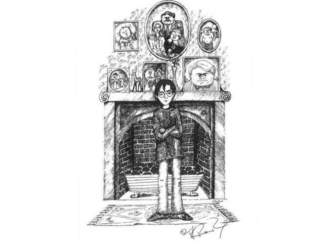 Question: Why is Harry posing in front of the Dursley’s fireplace like he just hopped out of the floo network? Also, notice Dudley’s nose. (Pottermore) Question: Why is Harry posing in front of the Dursley’s fireplace like he just hopped out of the floo network? Also, notice Dudley’s nose. (Pottermore)