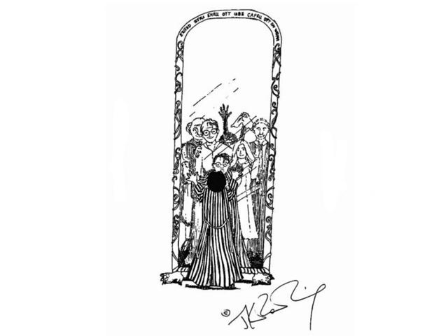 Harry’s joy at seeing his family for the first time in the Mirror of Erised is heartbreaking. (Pottermore) Harry’s joy at seeing his family for the first time in the Mirror of Erised is heartbreaking. (Pottermore)