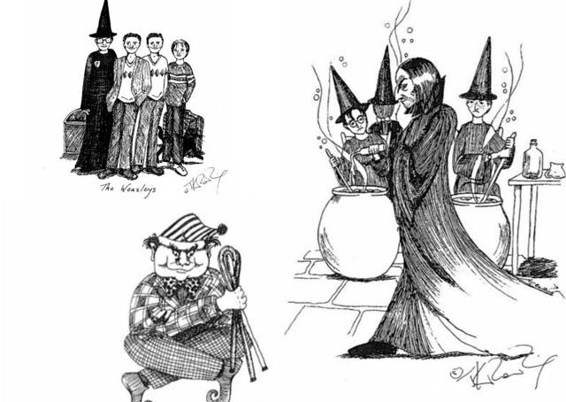 These wonderful original Potter sketches by Rowling are a time machine ...