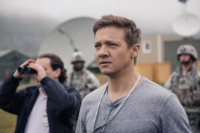Jeremy Renner as Ian Donnelly in Arrival. (Jan Thijs/Venice Film Festival) Jeremy Renner as Ian Donnelly in Arrival. (Jan Thijs/Venice Film Festival)