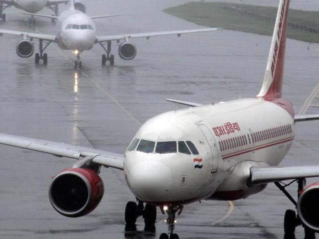 Domestic and International flights lined up for take off CSIA. Pilot sources said the airline has been creating short ad-hoc flight duty schedules, causing frequent flight delays. (HT PHOTO) Domestic and International flights lined up for take off CSIA. Pilot sources said the airline has been creating short ad-hoc flight duty schedules, causing frequent flight delays. (HT PHOTO)