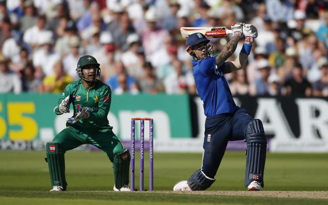 England's Alex Hales in action. (REUTERS) England's Alex Hales in action. (REUTERS)