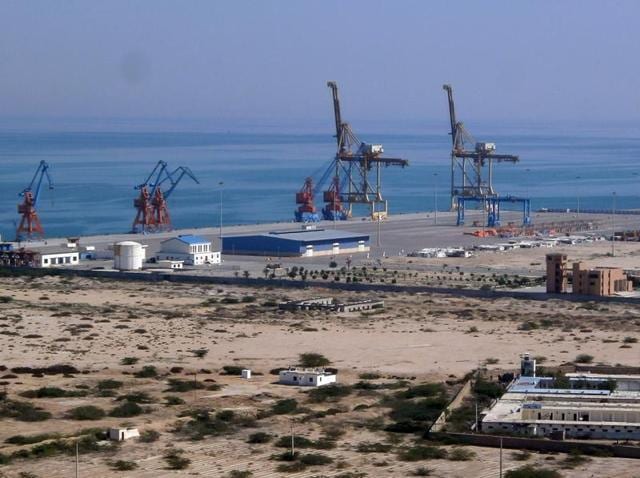 This photograph taken on February 12, 2013 shows the construction site at Gwadar port in the Arabian Sea. (AFP) This photograph taken on February 12, 2013 shows the construction site at Gwadar port in the Arabian Sea. (AFP)