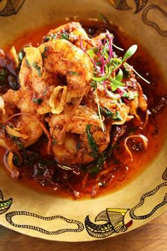 Chettinad prawn ‘ali yolio’ at The Bombay Canteen