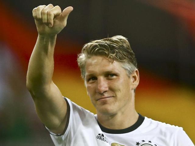Germany's Bastian Schweinsteiger is honoured after the match. (REUTERS) Germany's Bastian Schweinsteiger is honoured after the match. (REUTERS)