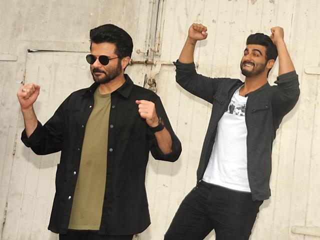 Bollywood actors Anil Kapoor and Arjun Kapoor during the promotion of a TV show. (AFP) Bollywood actors Anil Kapoor and Arjun Kapoor during the promotion of a TV show. (AFP)